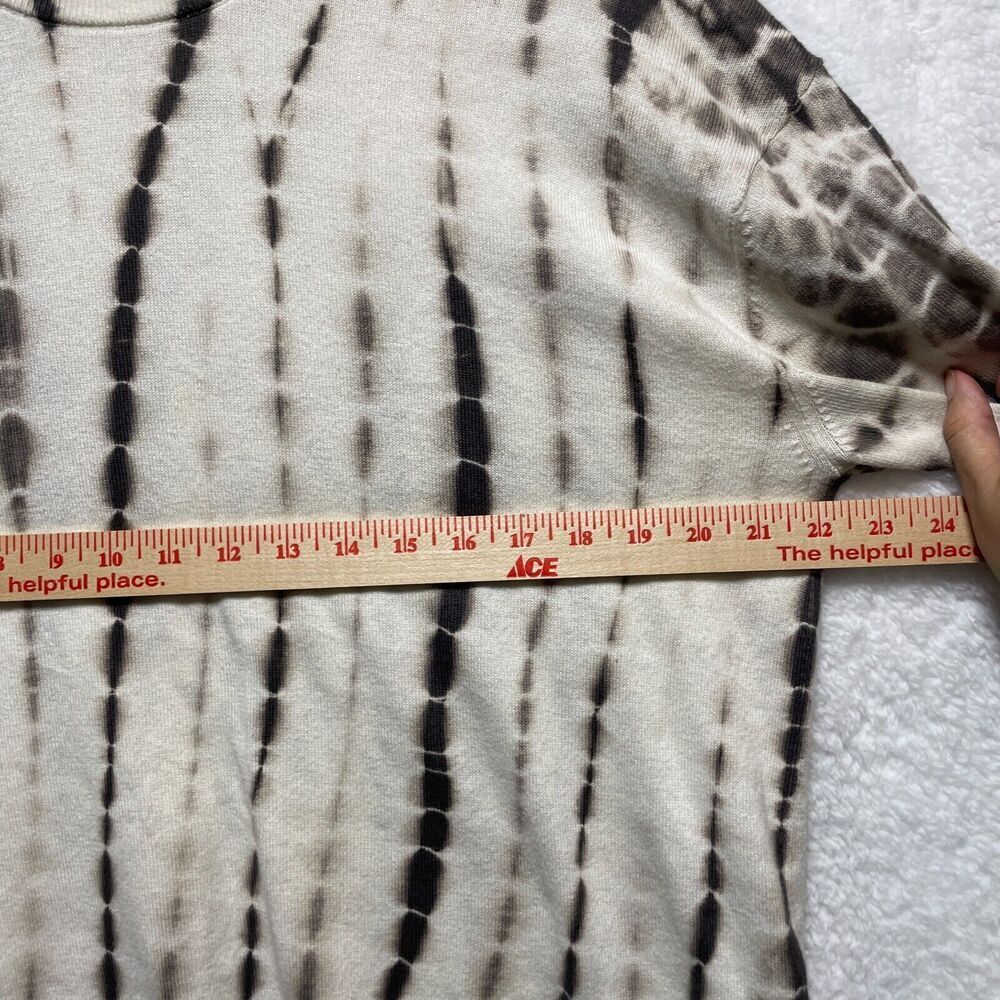 Lululemon Tie Dye Crewneck Sweater Size 6 Linear Tie Dye Grey Cashmere Blend - Picture 7 of 9